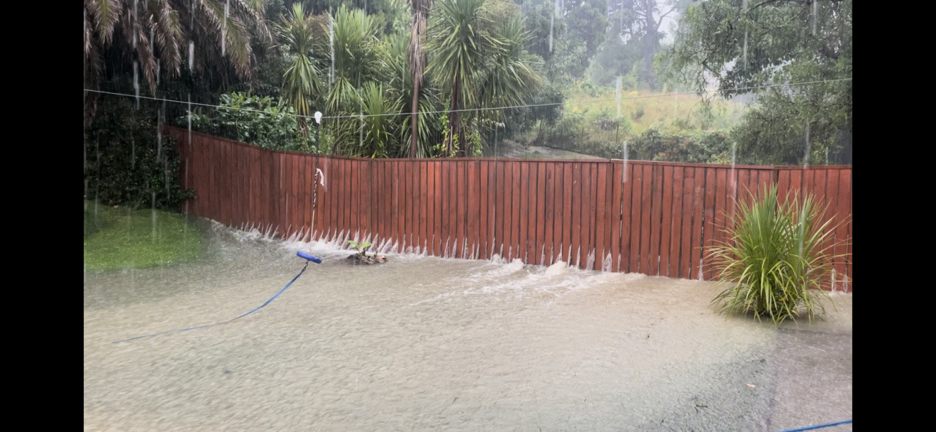 Was sent this picture of fence I built, owner’s said they were amazed it was still up considering the pressure onit