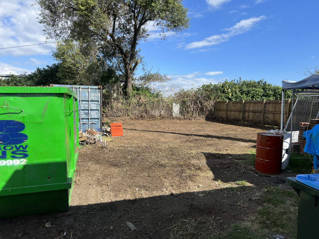 Site clear ready for workshop space, nice and level