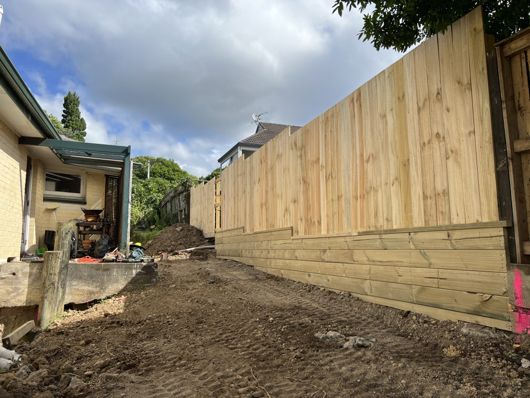 Retaining wall and Boundary fence, Happy clients