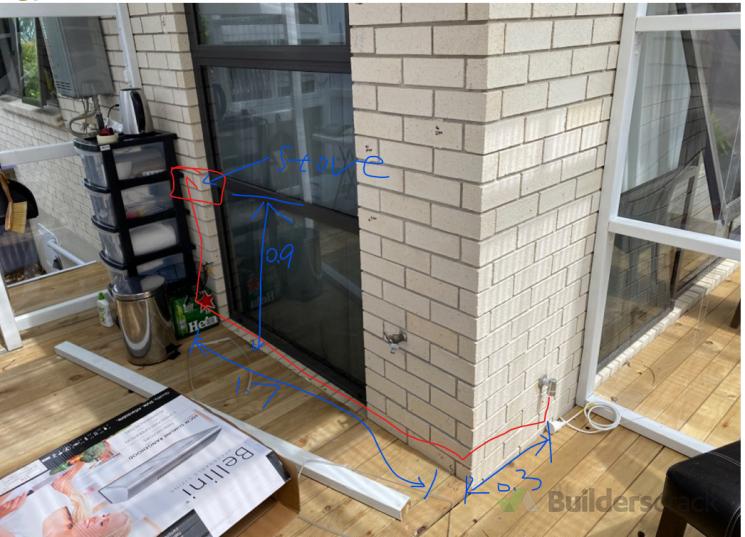 Gasfitting to Stove from an Gas Outlet with ( 825320