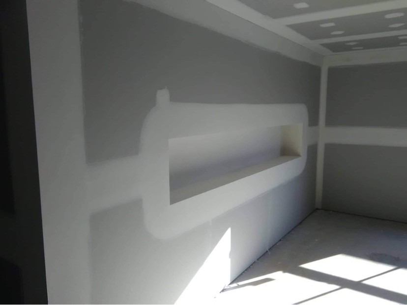 recessed niche in a lounge renovation