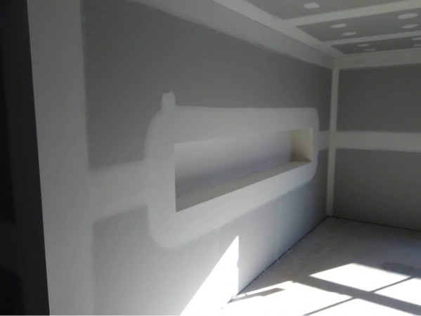 recessed niche in a lounge renovation