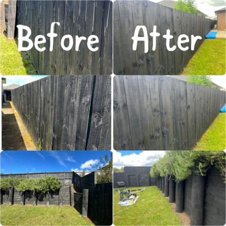 Fence staining