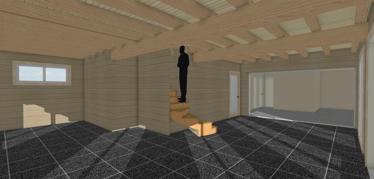 Render of the stairs