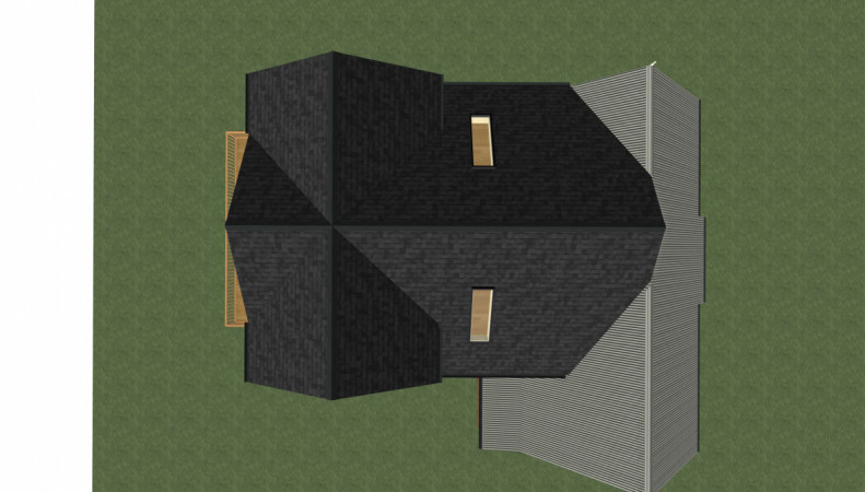 Render of roofing