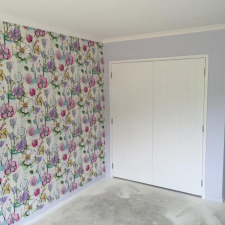 Wallpapered feature walls
