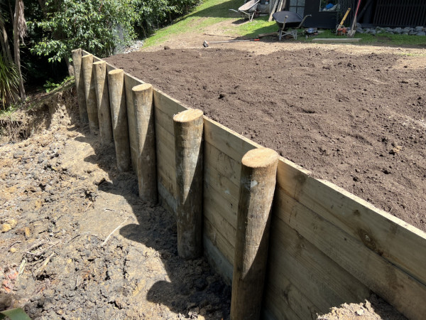 Finished with topsoil
