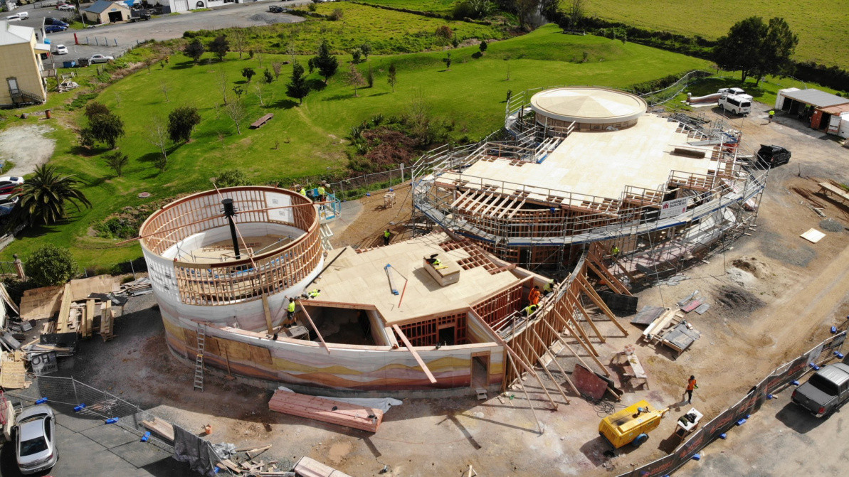 Te Hononga, Hundertwasser Memorial Park, Kawakawa - subcontracted to Harnett Builders