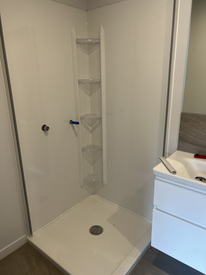 Shower liner installation