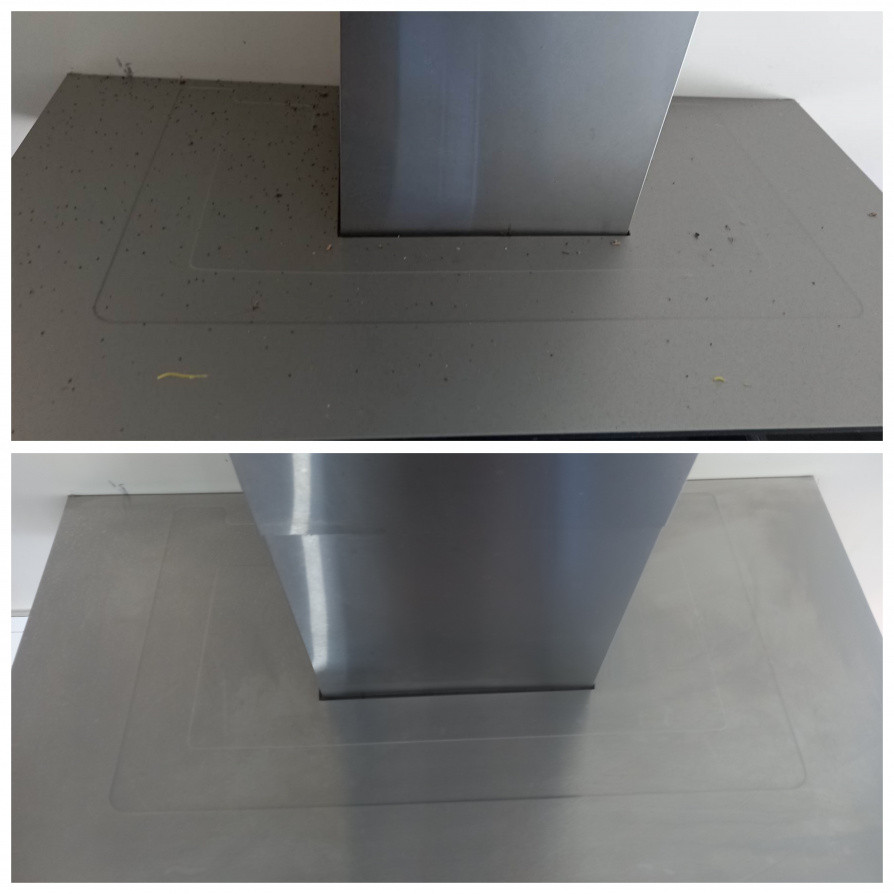 Steel Food heat pumps  before and after