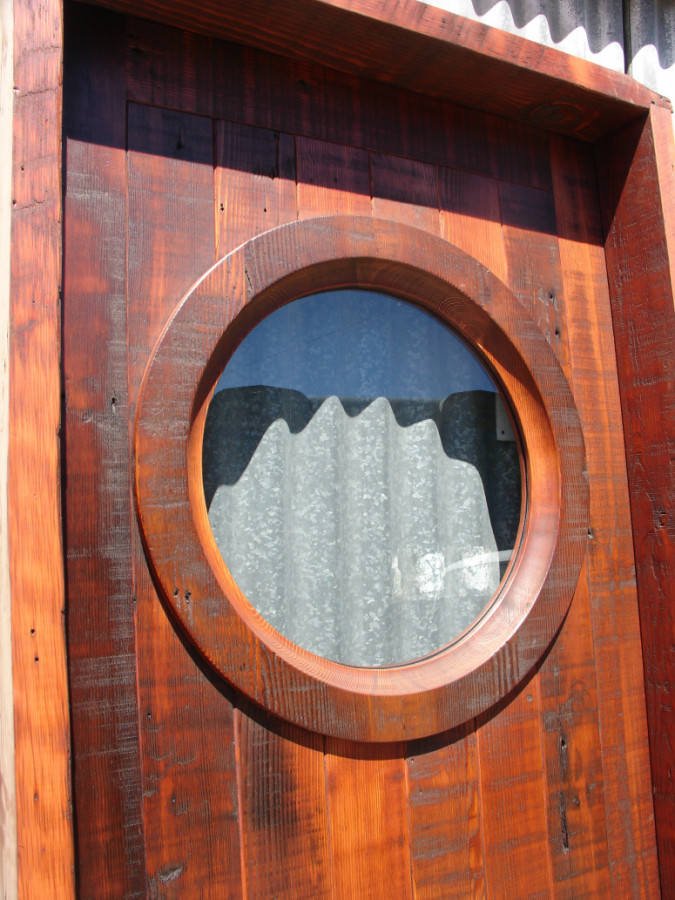 Rustic portal door.