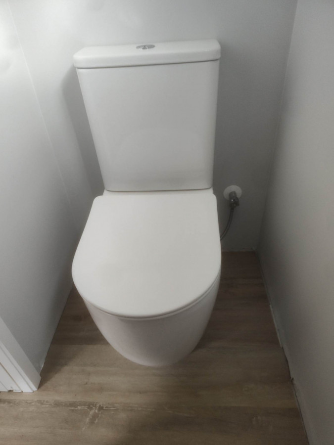 New toilet installed tiny home