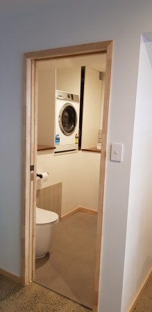 Toilet and laundry room
