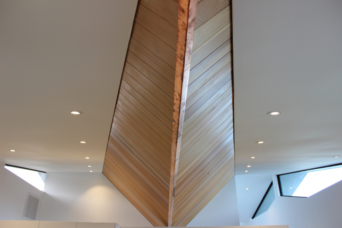 Inverted architecturally designed ceiling
