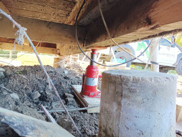 Area by chimney raised 100mm