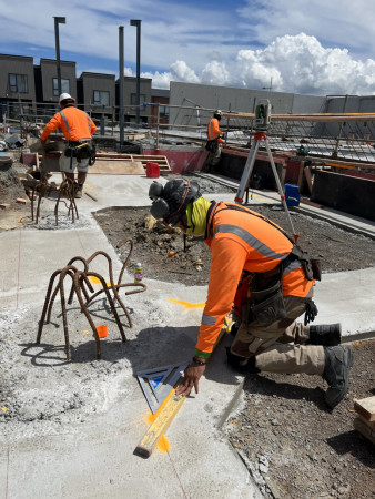 Set out for ground beam