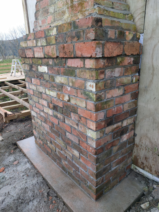 restoration of 100 year old fireplace making it structurally sound for another 100 years