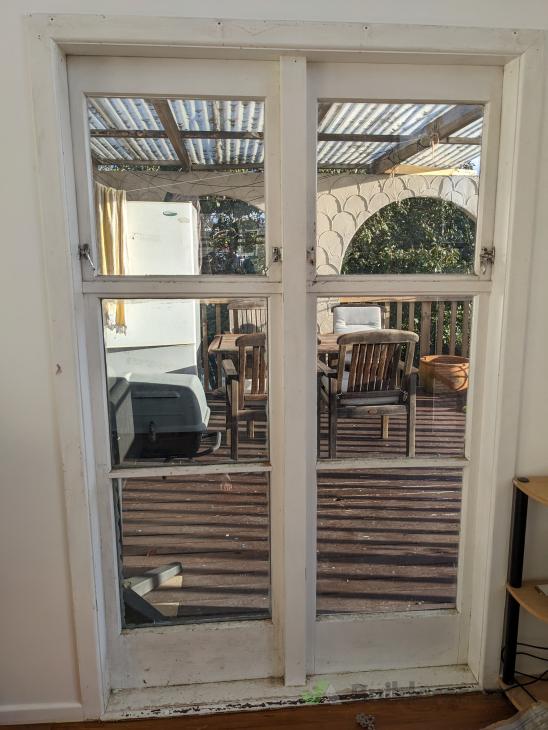 Replacing existing window for a door + replacing existing door for a