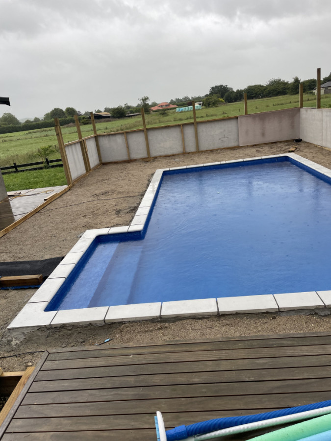 New pool build ready for concrete surround and fencing to be finished