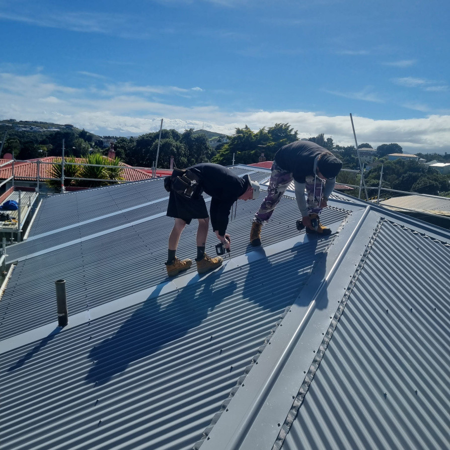 Roofing in the sun