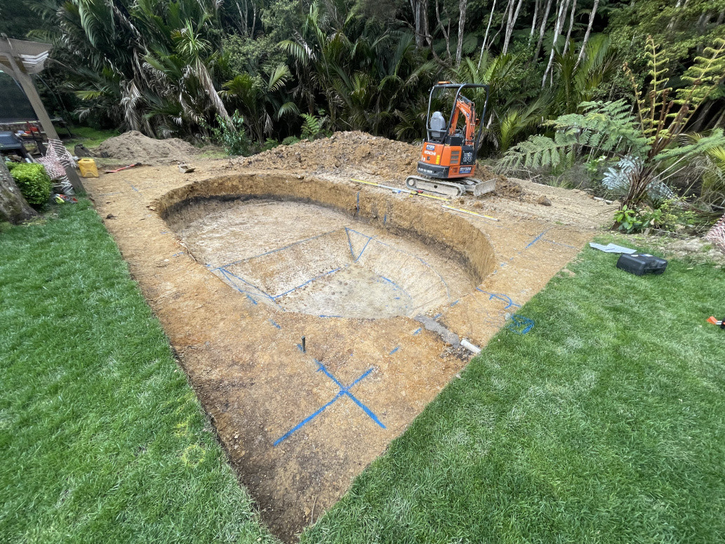 Pool excavation.