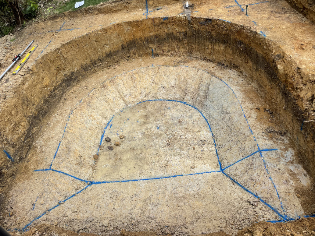 Pool excavation.