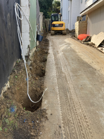 Retaining wall prep
