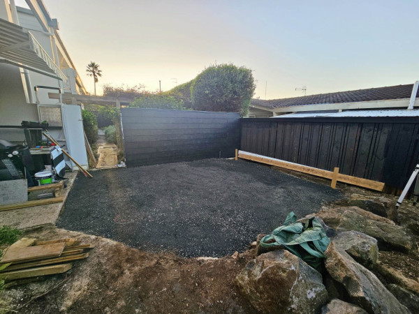 Compacted Basecourse Ready for Paving & Landscaping