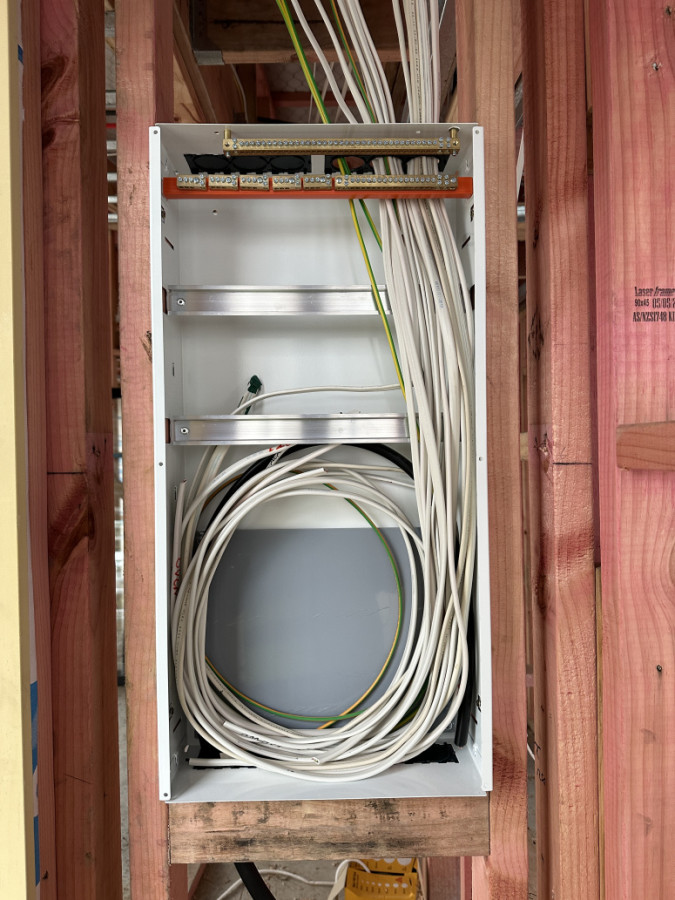 New building prewiring, 2nd fits, liven up and COC.