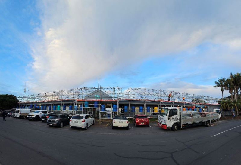 SCAFFOLDING CANOPY FOR SHRINK WRAPPING