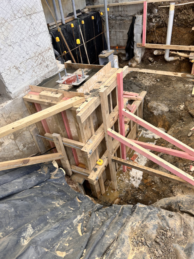 Reinforced Steel is all boxed up! Concrete In !