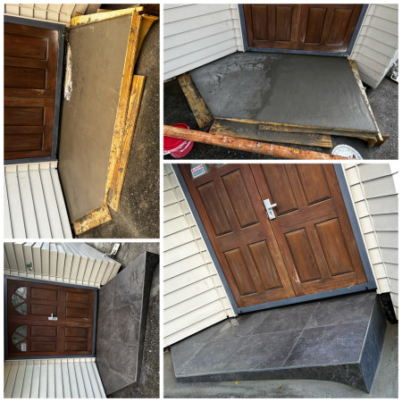 Turned this front door entrance into, what the owner described “A million dollar new look.”