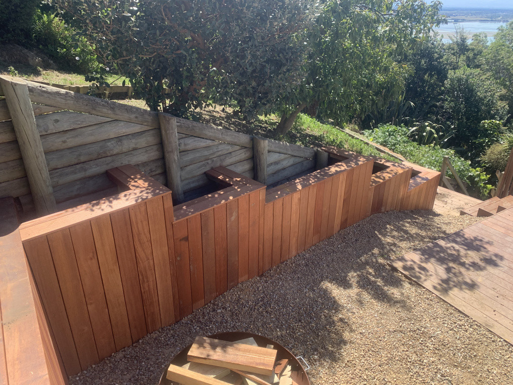 Timber retaining wall/Planter box
