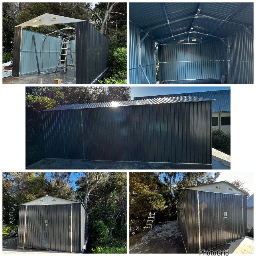 This garden shed can also be a carport, the owner really liked it and he joked about moving in to stay! Good on yah mate! 👍