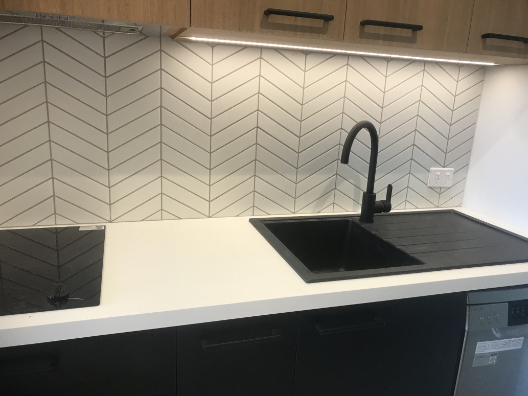 Tiled splash back