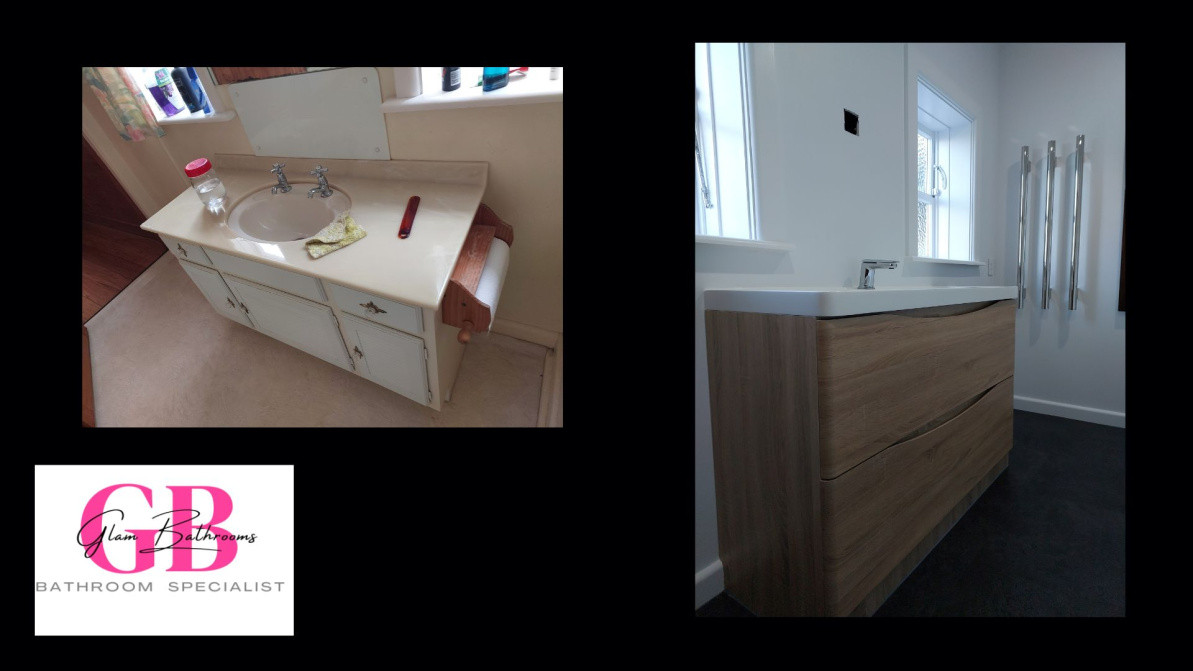 Oak floor standing vanity 1200mm