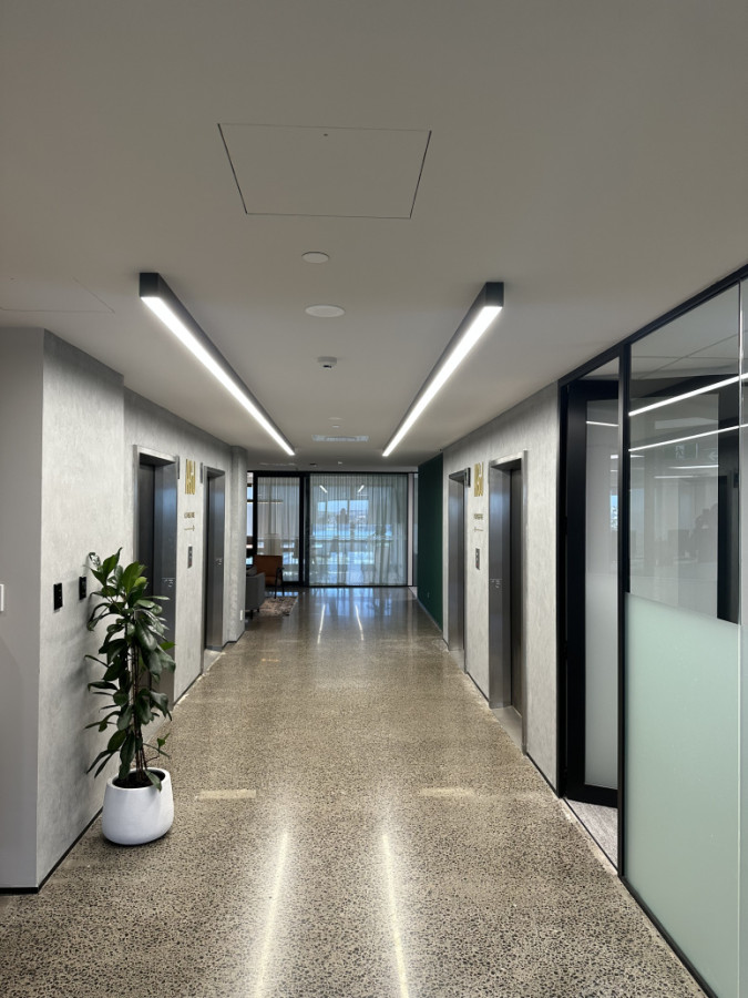 Office fit out with new lighting