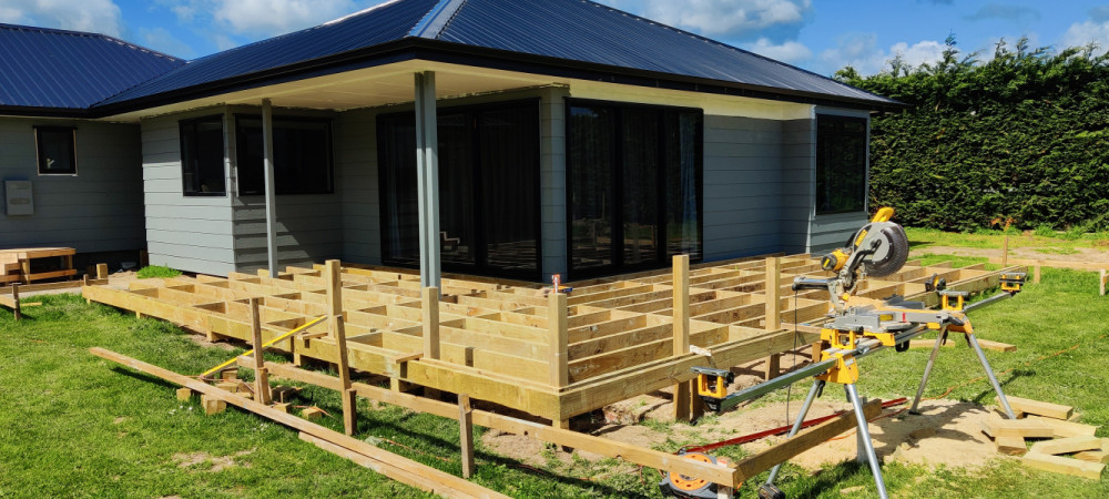 Large deck under construction