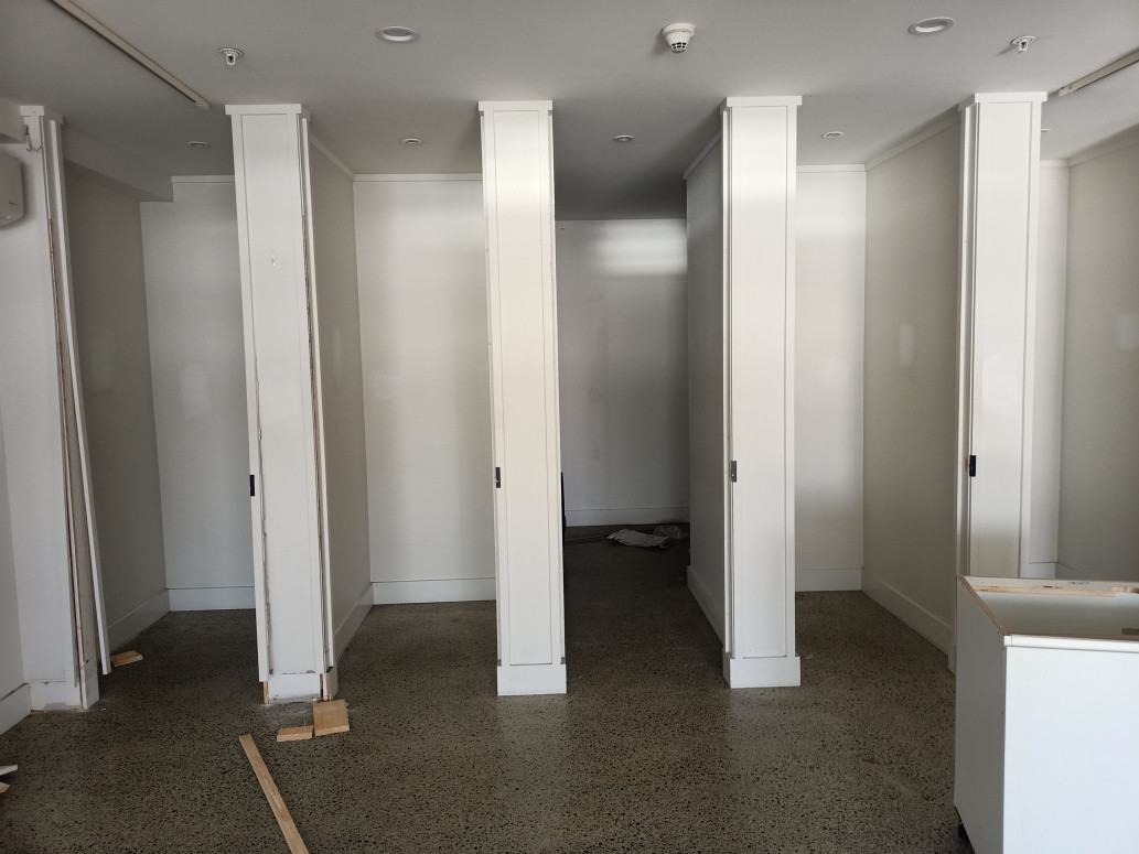 The before shot of what the shop used to look like before a new re-fitout, in a shop at the Mount.