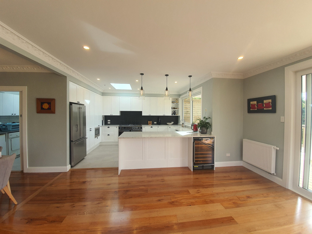 Extension, Matai floor and kitchen