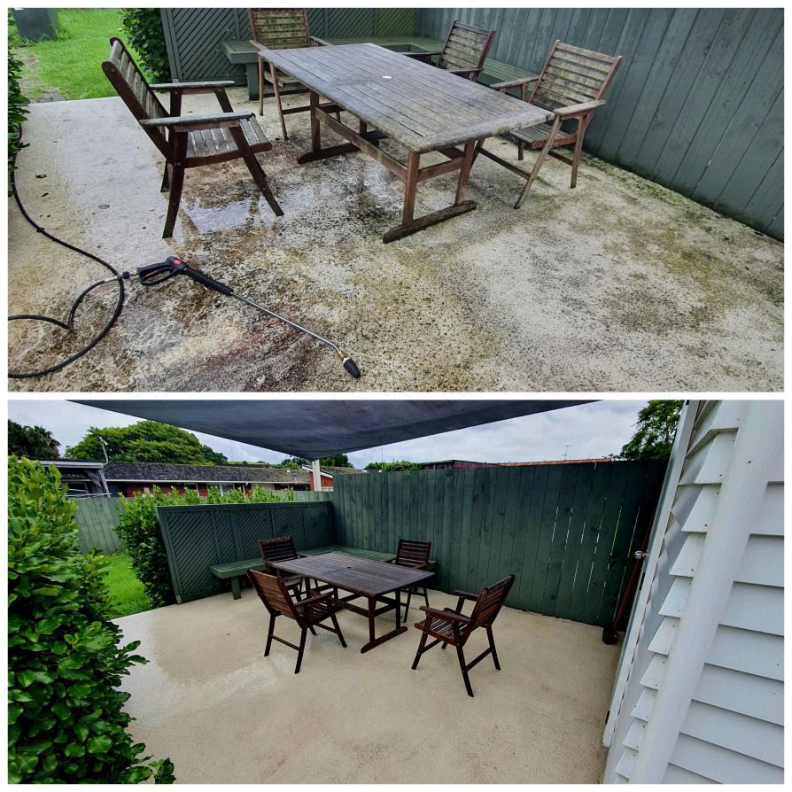 BBQ at a nicely cleaned patio awaits