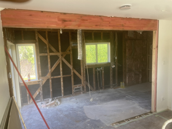 Engineered structural beam installed