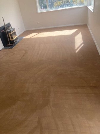 Large open living/dining space created