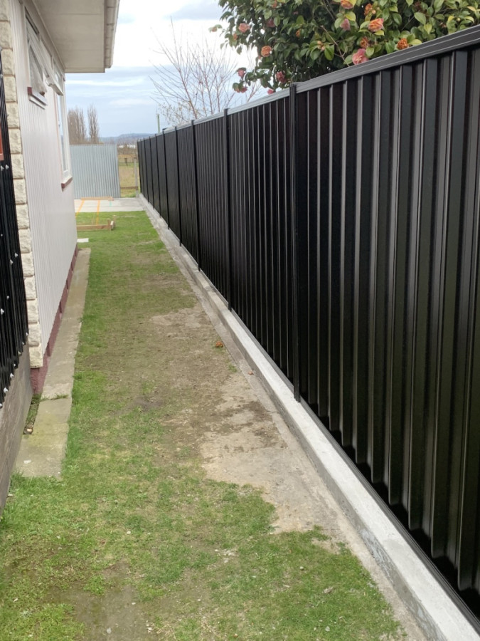 Charcoal Coloursteel Fence