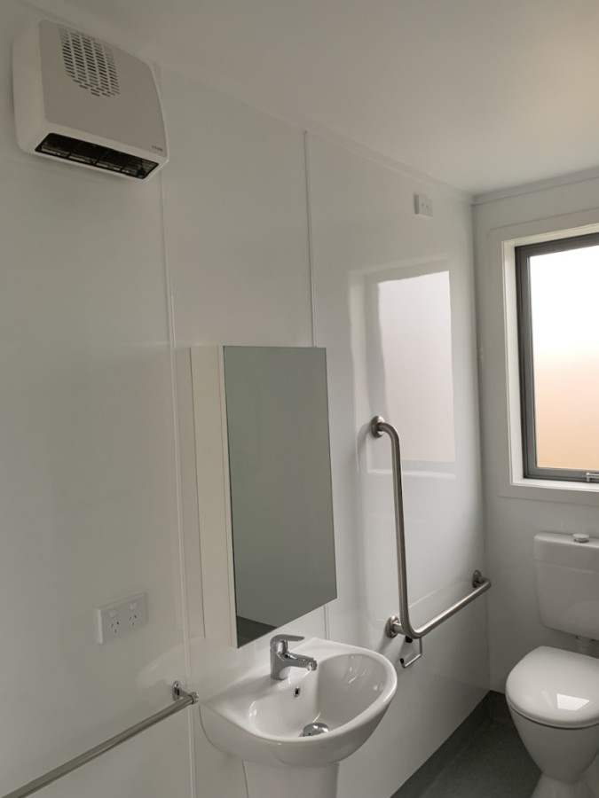 Completed Bathroom with Hardiglaze