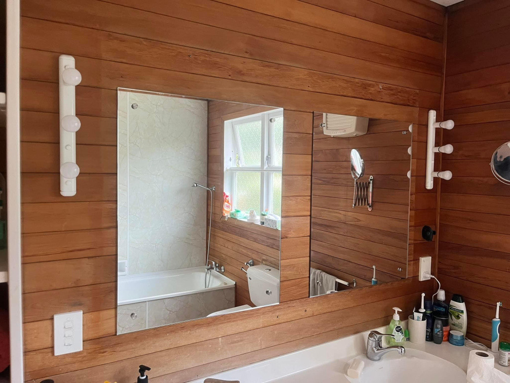 New Bathroom Mirrors Hung