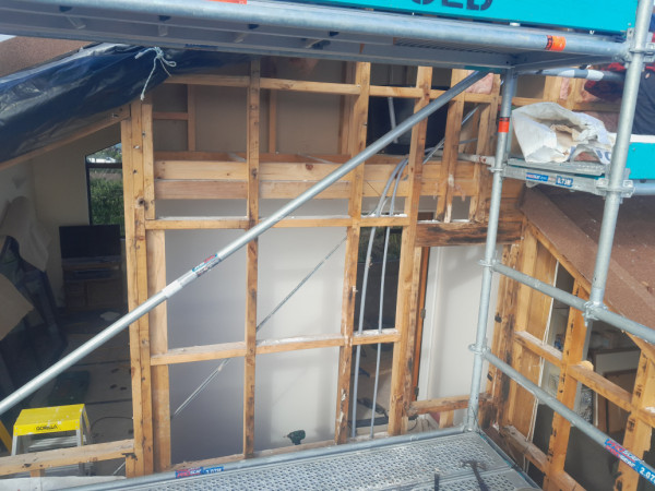 Water damaged framing