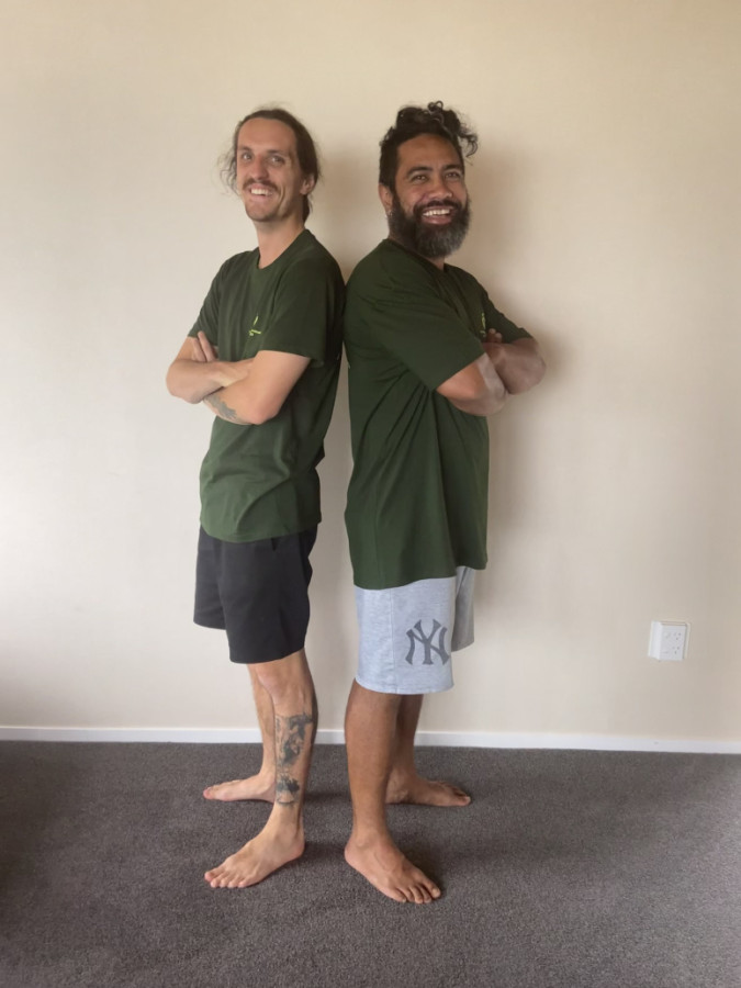 Enjoying our new work uniforms. The directors of JM BUILDING Whangarei Matt(left) and Joe(the handsome on the right)