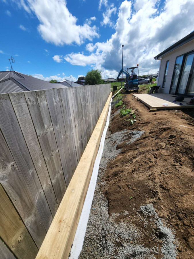 Retaining wall with nova coil