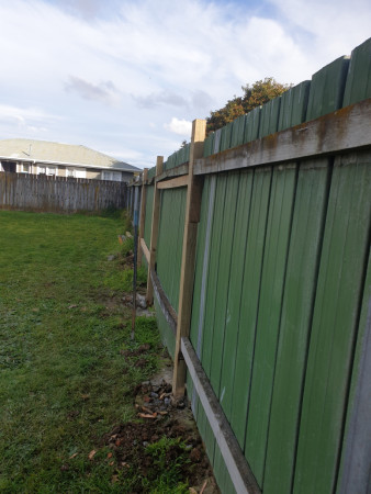 Job done .realign fence and post